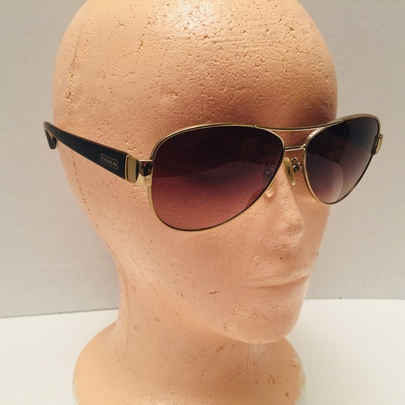 Coach Accessories - Coach Kristina Polarized Gold Aviator Sunglasses